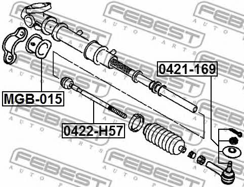 Тяга рулевая Febest 0422-H57