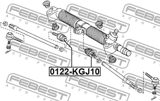 Тяга рулевая Febest 0122-KGJ10