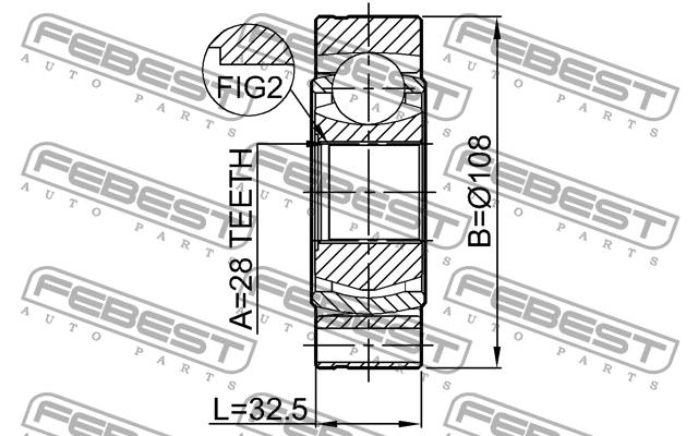 Купить Febest 2311B6 – отличная цена на EXIST.UA!