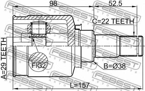 Купить Febest 1111-T250 по низкой цене в Украине!