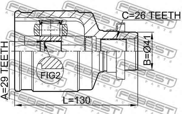 Купить Febest 0411CU204WD – отличная цена на EXIST.UA!