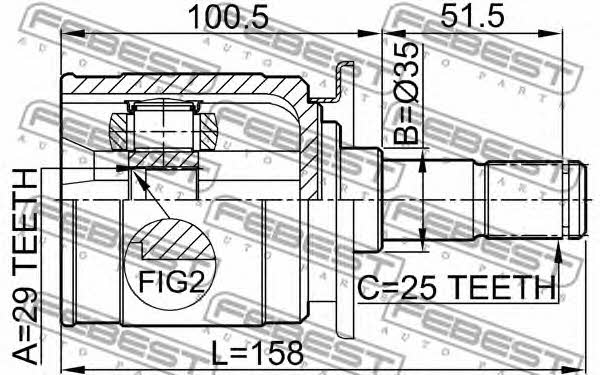 Купить Febest 0411CU20RR – отличная цена на EXIST.UA!