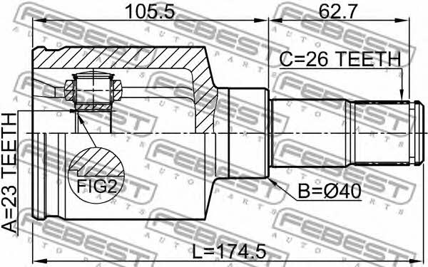 Купить Febest 2111-CB320ATLH по низкой цене в Украине!