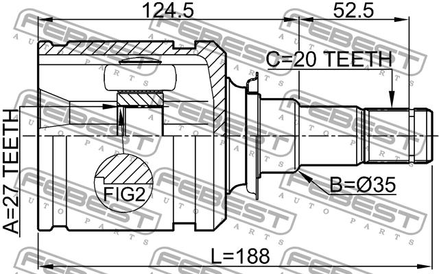 Купить Febest 0111AZT255LH – отличная цена на EXIST.UA!