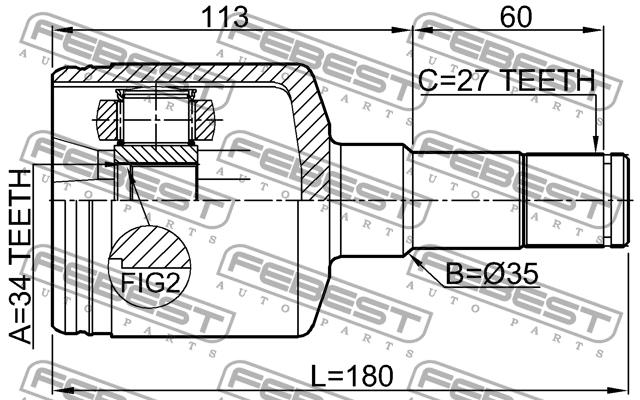 Купити Febest 1011-CAPTLH за низькою ціною в Україні!
