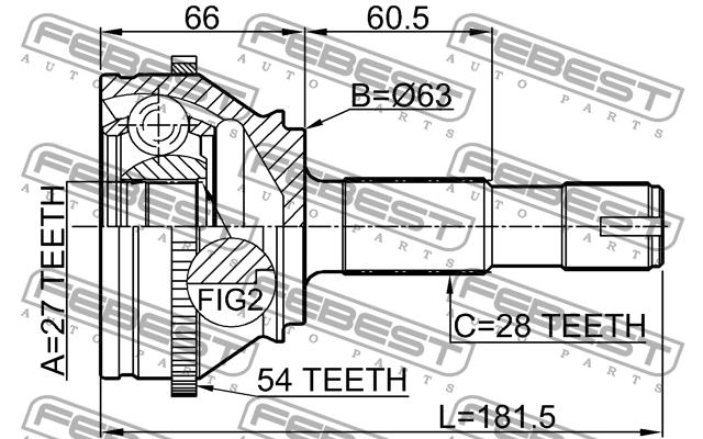 Купить Febest 2810DUCA54 – отличная цена на EXIST.UA!