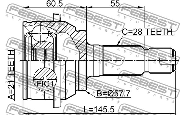 Купить Febest 2910FLIR – отличная цена на EXIST.UA!