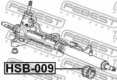 Сайлентблок рейки рульової Febest HSB-009