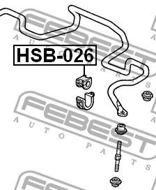 Втулка стабілізатора переднього Febest HSB-026
