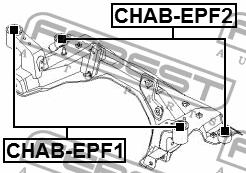 Сайлентблок балки Febest CHAB-EPF2