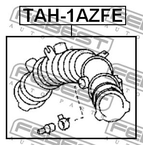 Патрубок повітряного фільтра, повітрозабірник Febest TAH-1AZFE