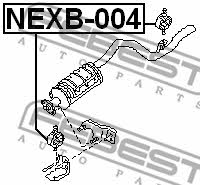 Кронштейн кріплення вихлопної системи Febest NEXB-004