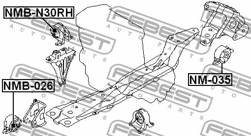Подушка двигуна права Febest NMB-N30RH