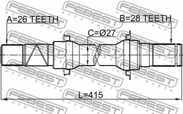 Купити Febest 0512BL16AT – суперціна на EXIST.UA!