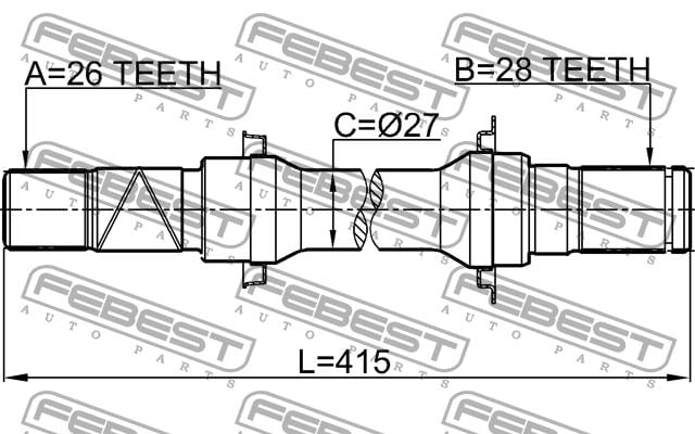 Купити Febest 0512-BL16AT за низькою ціною в Україні!