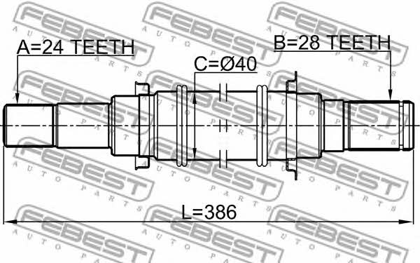 Febest Полуось правая – цена 6369 UAH