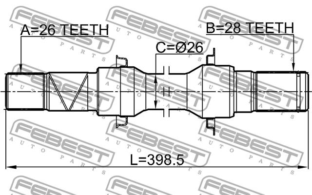 Febest Полуось правая – цена 2901 UAH