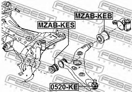 Шаровая опора Febest 0520-KE