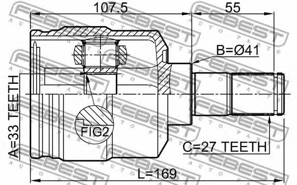 Купить Febest 1211TUC27LH – отличная цена на EXIST.UA!