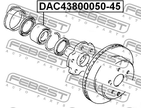 Купить Febest DAC43800050-45 по низкой цене в Украине!
