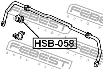 Втулка стабілізатора заднього Febest HSB-058