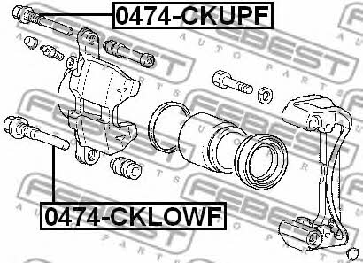 Направляющая суппорта Febest 0474-CKLOWF