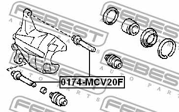 Направляющая суппорта Febest 0174-MCV20F