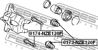 Напрямна гальмівного супорта Febest 0174-NZE120F
