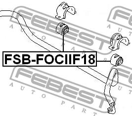 Втулка стабілізатора переднього Febest FSB-FOCIIF18