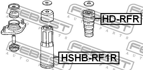 Відбійник амортизатора заднього Febest HD-RFR