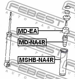 Отбойник амортизатора заднего Febest MD-NA4R