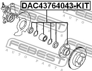 Купить Febest DAC43764043-KIT по низкой цене в Украине!