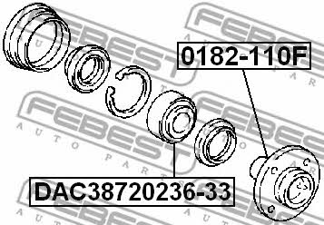 Febest Подшипник ступицы колеса переднего – цена 732 UAH