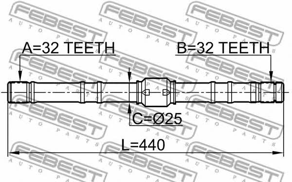 Купити Febest 0212SR20RH – суперціна на EXIST.UA!