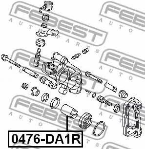 Поршень заднего тормозного суппорта Febest 0476-DA1R