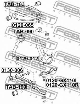 Шайба эксцентриковая Febest 0130-006