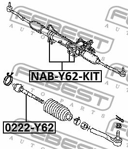 Тяга рулевая Febest 0222-Y62