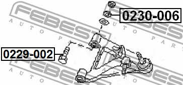 Болт ексцентриковий Febest 0229-002