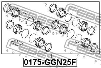 Ремкомплект супорта гальмівного переднього Febest 0175-GGN25F