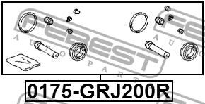 Ремкомплект гальмівного супорта Febest 0175-GRJ200R