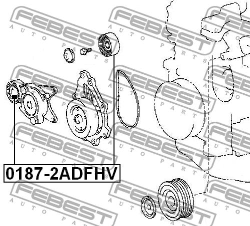 Ролик натяжной Febest 0187-2ADFHV