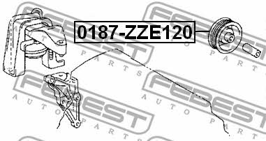 Натяжитель ремня поликлинового (приводного) Febest 0187-ZZE120