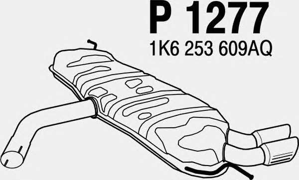 Fenno P1277 Глушник, задня частина P1277: Купити в Україні - Добра ціна на EXIST.UA!