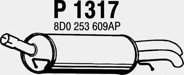 Fenno P1317 Глушник, задня частина P1317: Купити в Україні - Добра ціна на EXIST.UA!