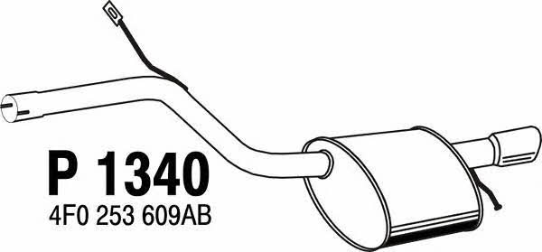 Fenno P1340 Глушник, задня частина P1340: Купити в Україні - Добра ціна на EXIST.UA!