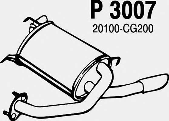 Fenno P3007 Глушник, задня частина P3007: Купити в Україні - Добра ціна на EXIST.UA!