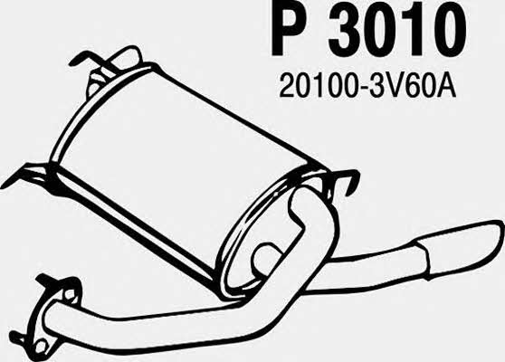 Fenno P3010 Глушник, задня частина P3010: Купити в Україні - Добра ціна на EXIST.UA!