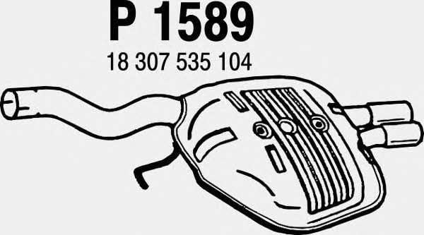 Fenno P1589 Глушник, задня частина P1589: Купити в Україні - Добра ціна на EXIST.UA!