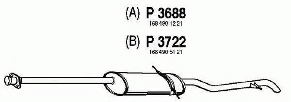 Fenno P3688 Глушник, задня частина P3688: Купити в Україні - Добра ціна на EXIST.UA!