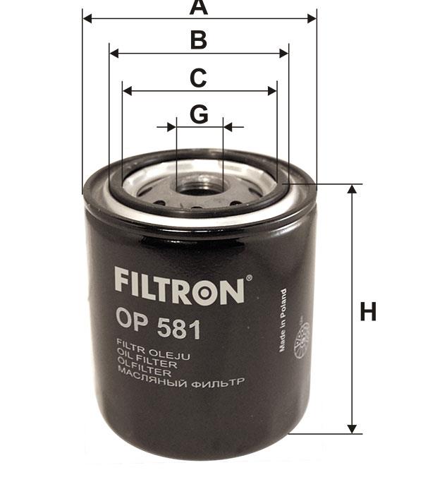 Фільтр масляний Filtron OP 581